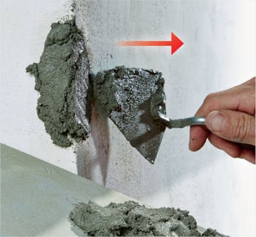 Spartle hjørner pudset væg Spartle hjørner pudset væg